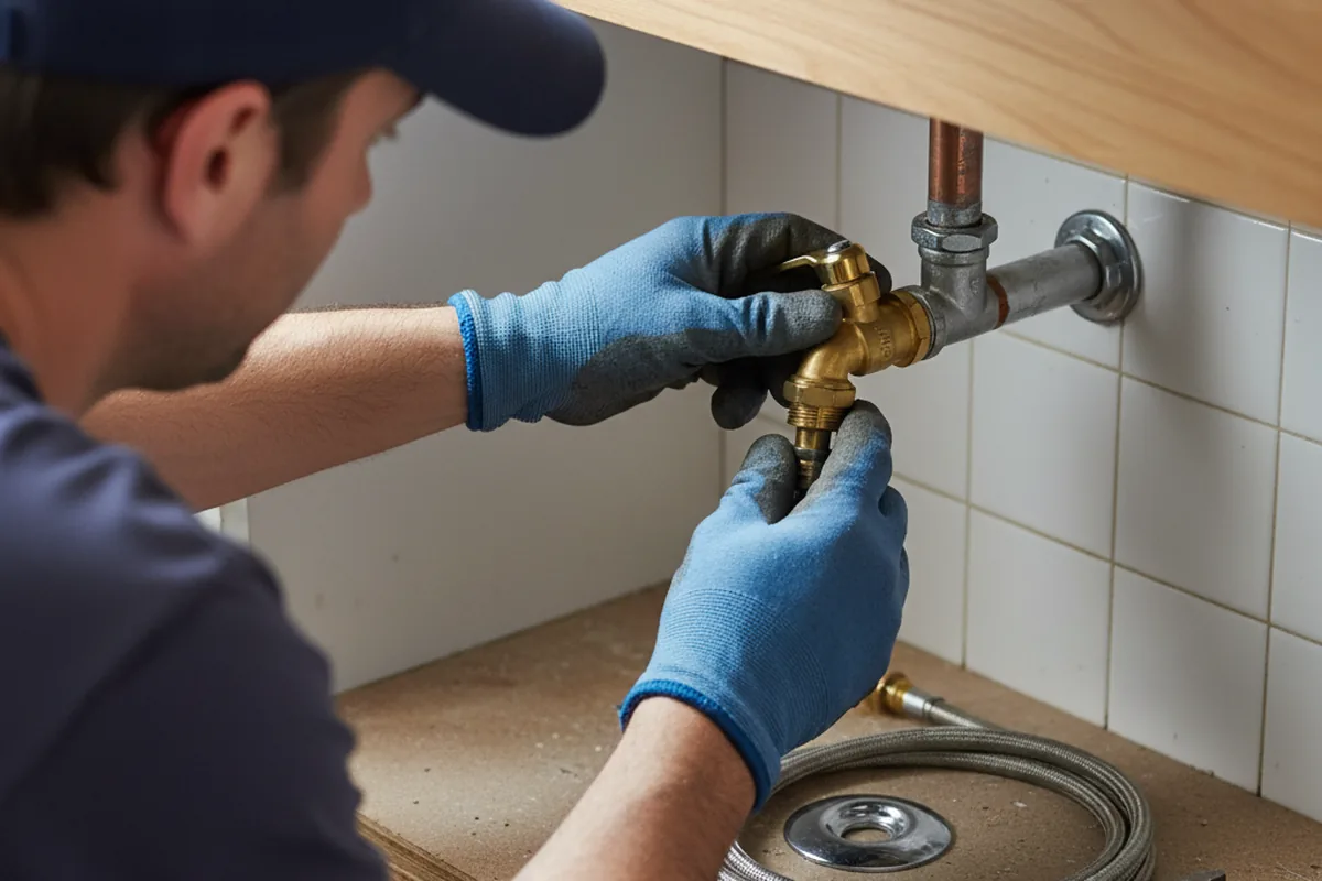 Shutoff valve and fitting work during Well Pump Repair in Hillsboro